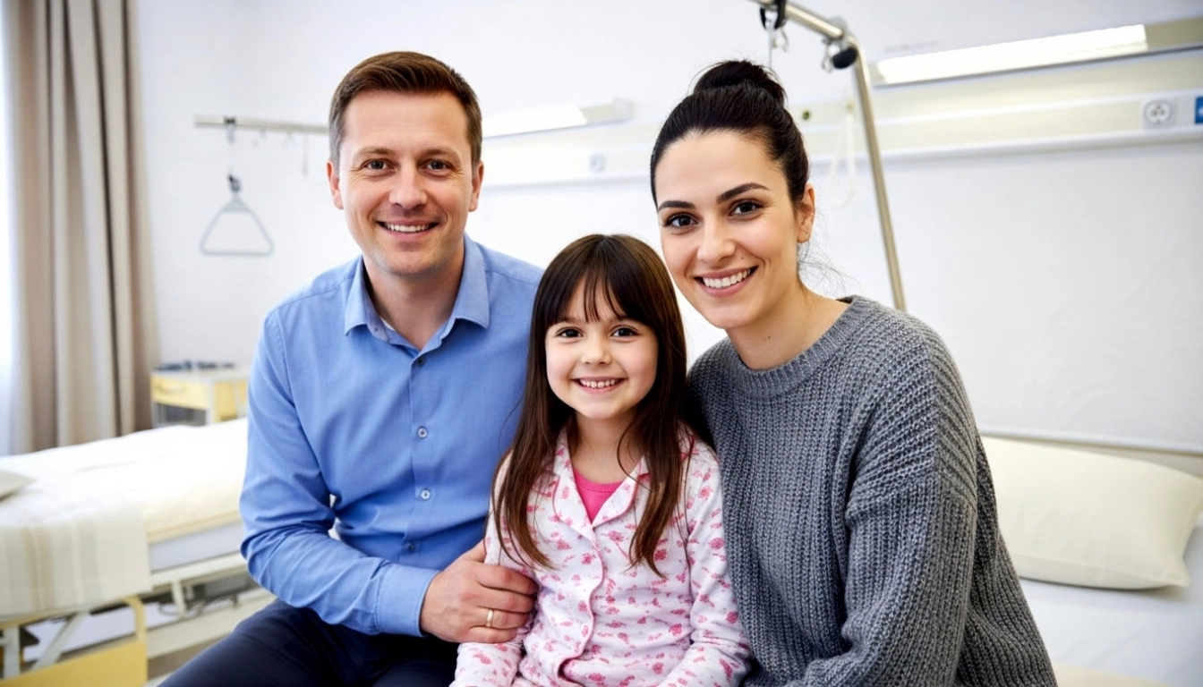 Szczęśliwa rodzina po zabiegu